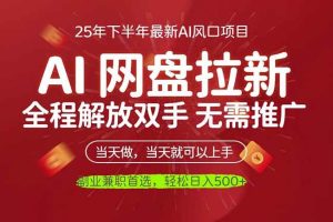 (16392期)AI网盘推广,完全解放双手,轻松日入500+,真正实现睡后收入