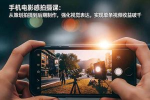 （17273期）手机电影感拍摄课：从策划拍摄到后期制作，强化视觉表达，实现单条视频收益破千