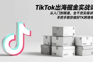 (17368期)TikTok出海掘金实战课:从入门到精通,全干货实操讲解,手把手教你做好TK跨境电商
