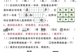 【专项】新一下语文试卷常考课文内容与积累运用1-4单元（25页）