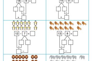 新版一年级数学下册20以内凑借平十法专练14页