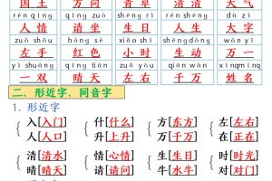 25春一年级下册语文全册必背知识点汇总