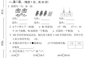 25春一年级下册数学期中名校真题测试卷-看图写(4页)