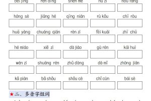 一下语文期中复习考点通关练习12页