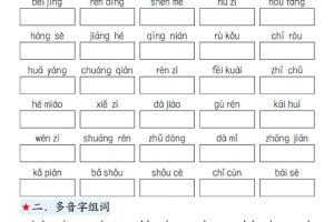 一下语文期中1-4单元高频易考重点13页