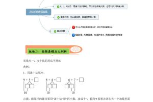 人教版数学一年级上册第五单元《20以内的进位加法》易错点大全
