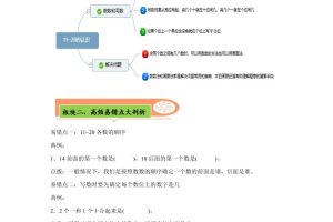 人教版数学一年级上册第四单元《认识11~20各数》易错点大全-一上数学