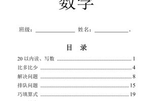 一年级上数学9大题型-专项练习