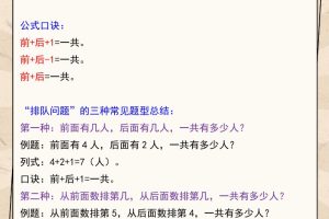 【2025秋新版】一年级数学上册期末复习：排队问题