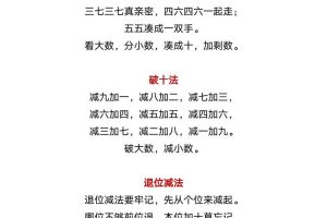 【2025秋新版】幼升小暑假衔接一年级数学必背口诀-一上数学