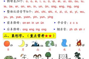 新一上语文期末常考重点知识总结（15考点）14页