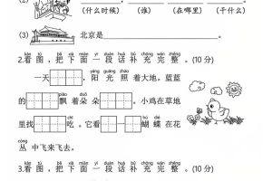 一年级上语文看图写话必练题