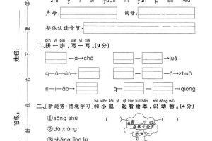一年级上语文期中检测卷–森林大会