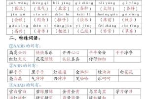 一年级下语文寒假预习资料