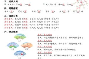 26春新一下语文寒假预习每课晨读单36页