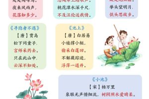 26春一下语文寒假预习知识点汇总（15页）