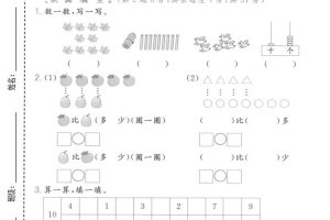 一年级上数学易错易混专项测试卷《苏教版》