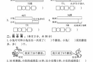 一年级下数学简单的数量关系名校真题卷