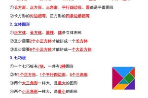 一年级下数学必背知识点梳理