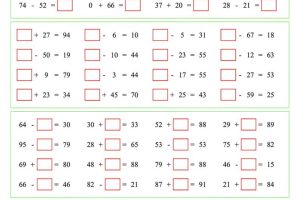 一年级下数学100以内口算加减法混搭