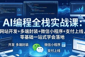 （18049期）AI编程全栈实战课：网站开发+多端封装+微信小程序+支付上线，零基础一站式学会落地