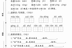25二下语文第二单元拔尖测试卷-花瓣（含答案5页）