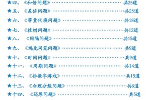 二下数学必练19种思维题合集(含答案85页)