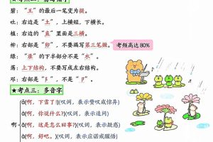 二年级下册语文1-8单元★高频考点总结_