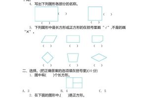 二下青岛版数学第四单元检测卷-2（54制）5页