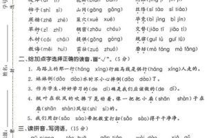 拼音汉字二下语文期末2