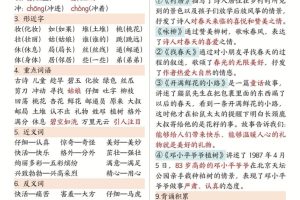 二年级下语文1-8单元高频考点汇总.