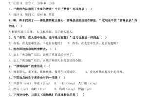 二下语文期末复习选择题专项100道（含答案27页）