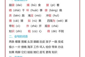 【2025秋新版】二年级语文上册必考1-4单元期中考点归纳