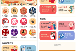 2025新版修复蛇年运势测试风水起名系统源码/八字算命/财运姻缘/周易/运势测算/塔罗牌占卜