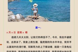 二年级上册语文暑假作业暑假作文