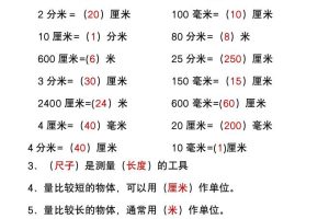 二年级上册数学暑假预习必做《重点填空题》
