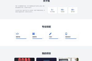 全新UI设计的精品个人团队主页HTML源码