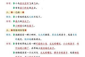 25新二年级上语文重点仿写句子汇总