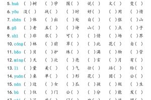 二上语文同音字专项训练（含答案6页）