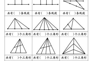 二上数学巧数图形专项练习+角的初步认识（10页）