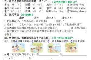 新二上语文1-8单元语文园地提升练习（含答案16页）