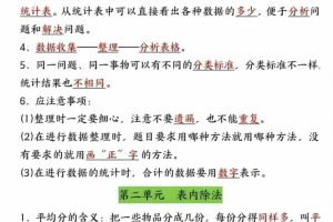 二年级下数学课内知识点总结