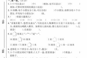 二年级上数学期末名校真题卷3《青岛63版》