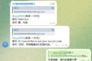 Telegram AI全自动翻译客服机器人源码/带视频搭建教程