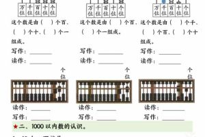 二年级下数学万以内数的专项拔尖练习