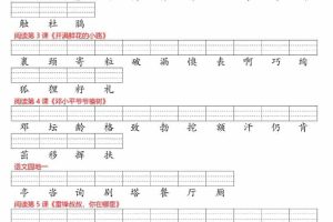 二年级下语文每课识字表注音专项练习