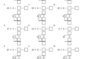 二年级下数学《有余数的除法》竖式填空练习