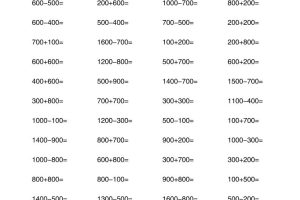 二年级下数学《万以内数的认识》整数加减专项